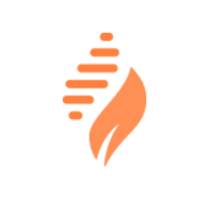 Orange Flame and Waves Logo Orange Flame and Waves Logo